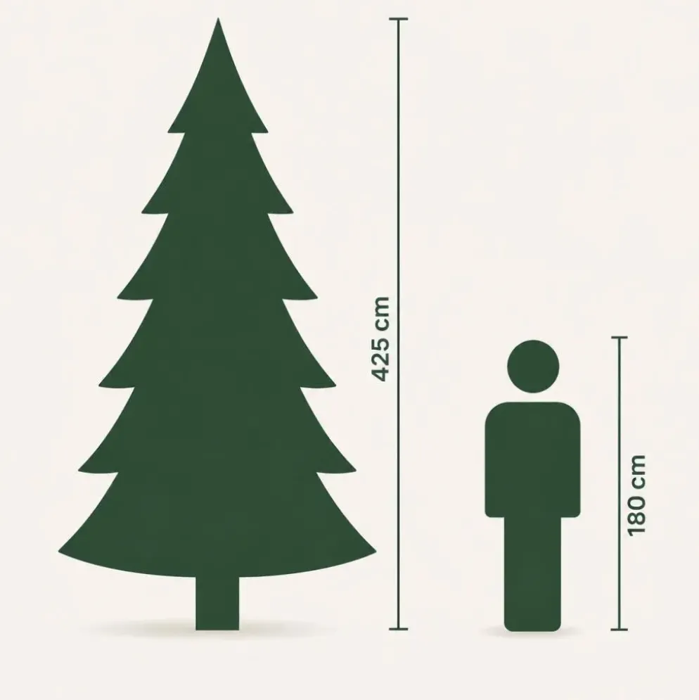 Everlands Grandis fir grote kunstkerstboom groen 450cm