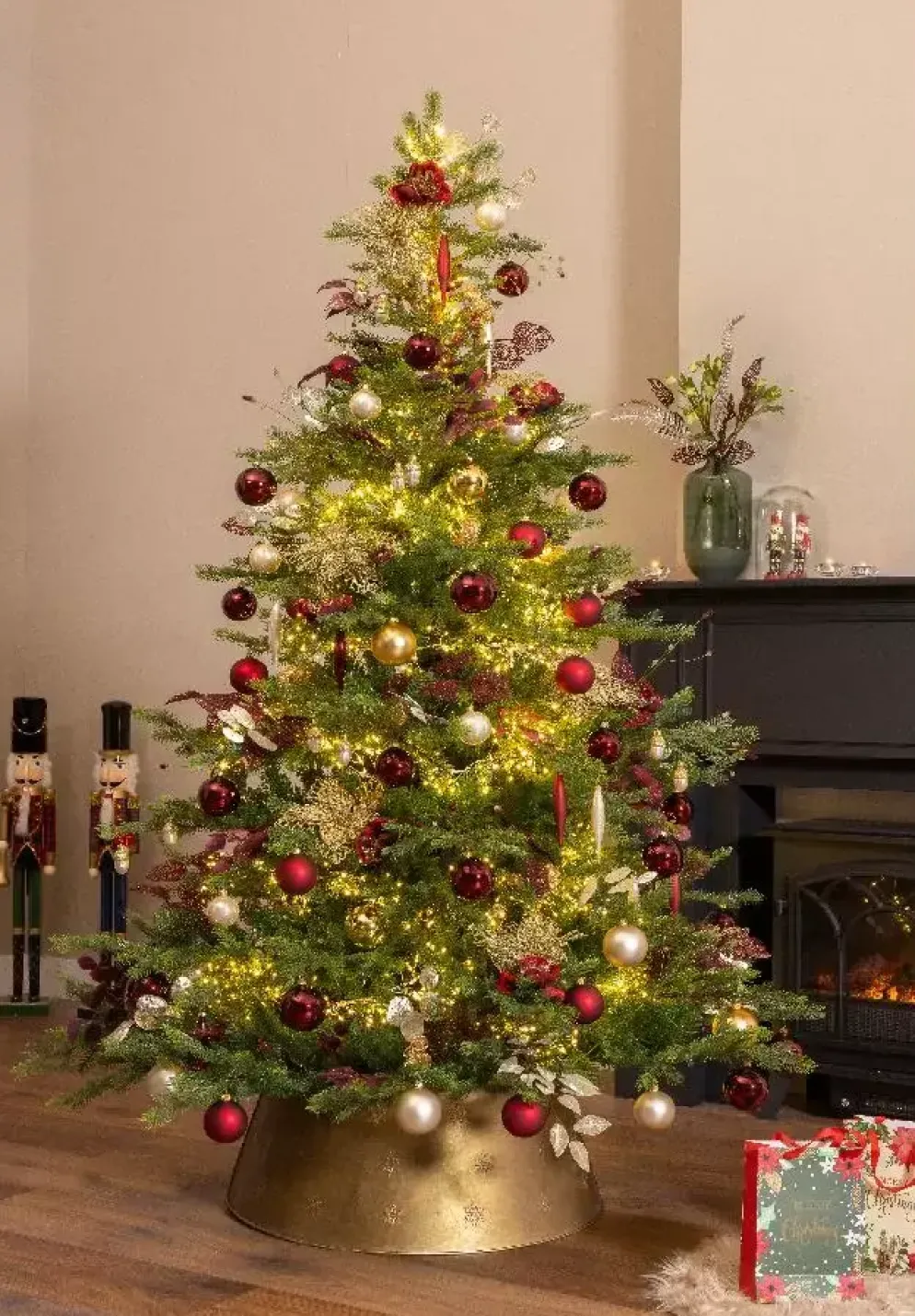 Everlands Grandis fir kunstkerstboom groen 210cm