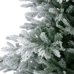 Everlands Grandis fir kunstkerstboom besneeuwd groen 180cm