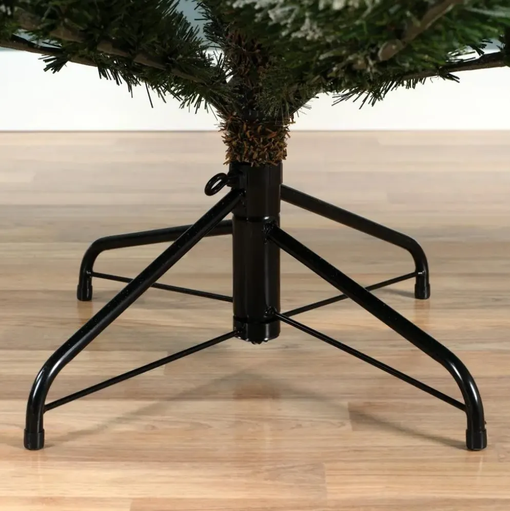 Everlands Grandis fir kunstkerstboom besneeuwd groen 180cm