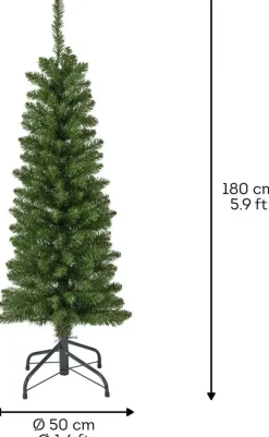 Everlands Pencil pine kunstkerstboom groen 180cm