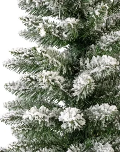 Everlands Pencil pine kunstkerstboom besneeuwd groen 150cm