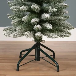Everlands Pencil pine kunstkerstboom besneeuwd groen 150cm