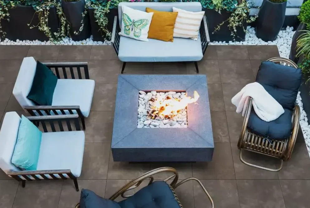 Excluton Kera Twice 60x60x4,8 cm Fiammato Antracite Decor
