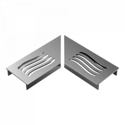 Exculton Ultra drain wave rooster l-hoek Zilver