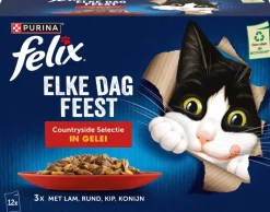 FELIX Elke Dag Feest Countryside Selectie in Gelei kattenvoer 12x85g