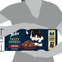 FELIX Heerlijke Reepjes Farm Selectie in Saus kattenvoer 44x80g