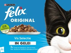 Felix Original vis selectie in gelei tonijn, zalm & koolvis 12 x 85g