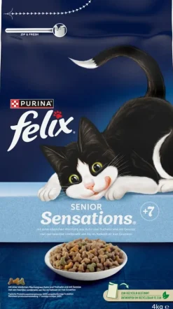 Felix Sensations Senior kip, kalkoen & groenten 4kg