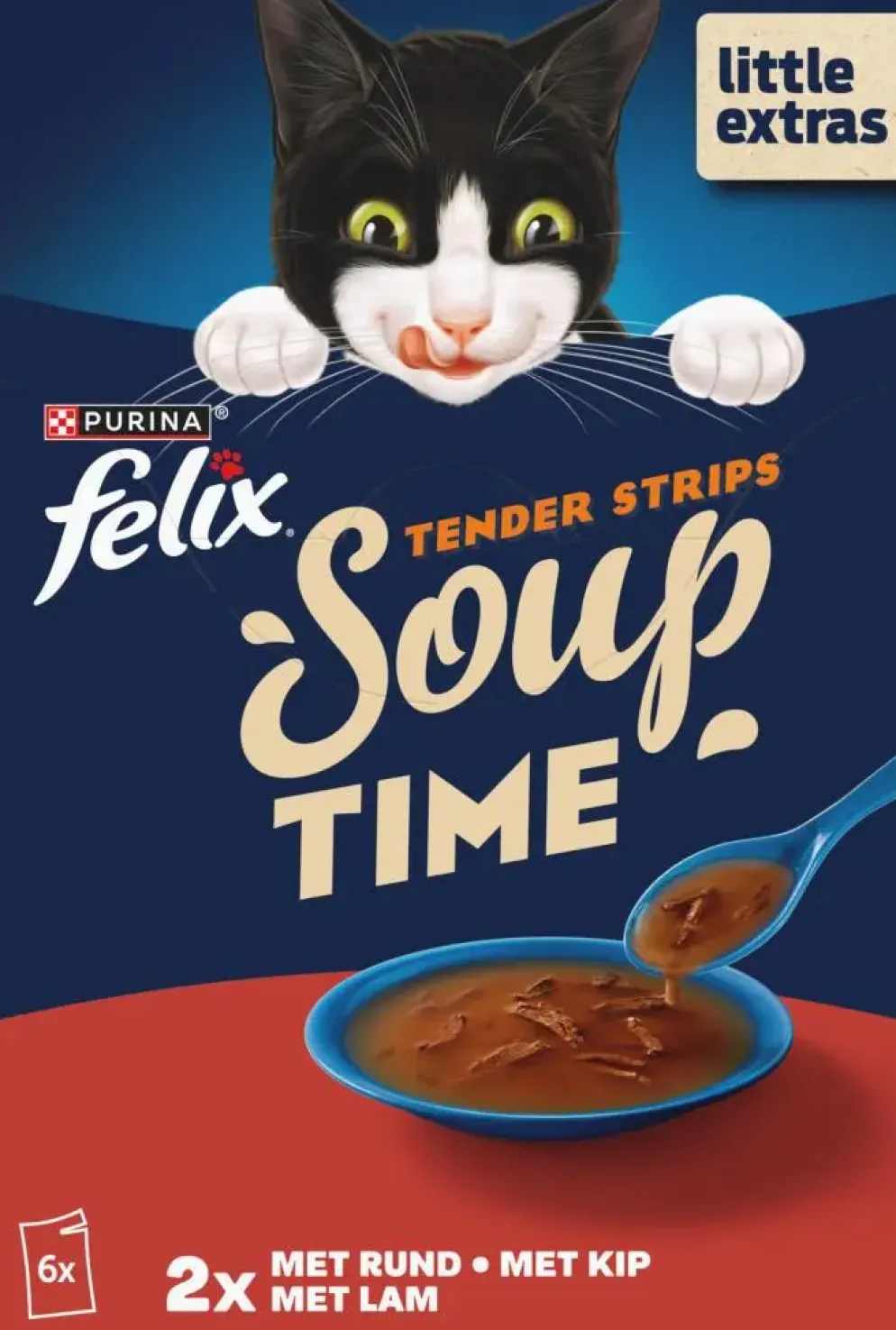 Felix Soup Filets rund, kip & lam 6 x 48g