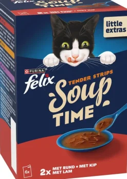 Felix Soup Filets rund, kip & lam 6 x 48g