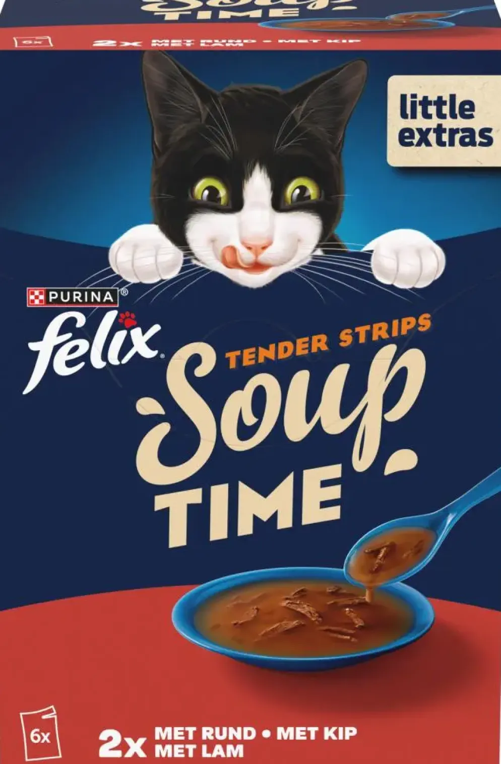 Felix Soup Filets rund, kip & lam 6 x 48g