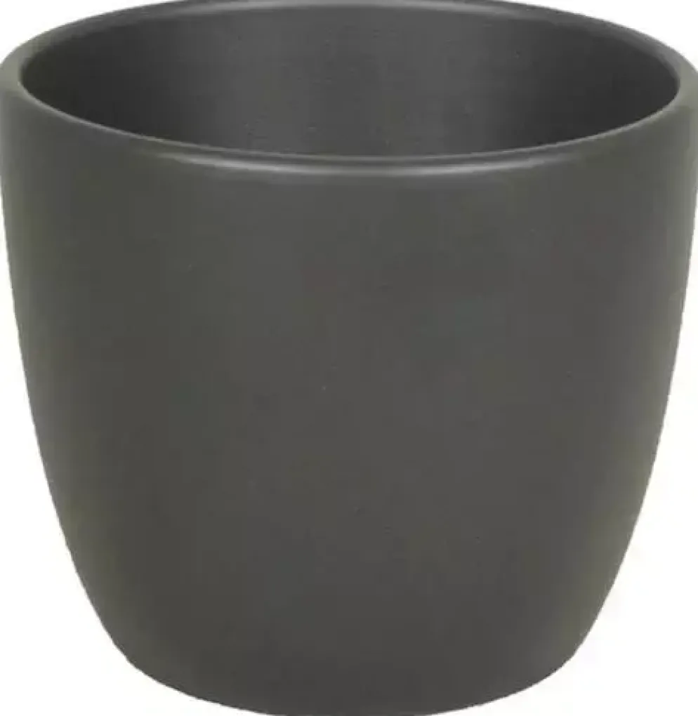 Floran bloempot boule 12x9,8 cm antraciet mat