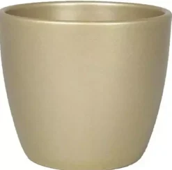 Floran bloempot boule 19,5x17 cm parelgoud