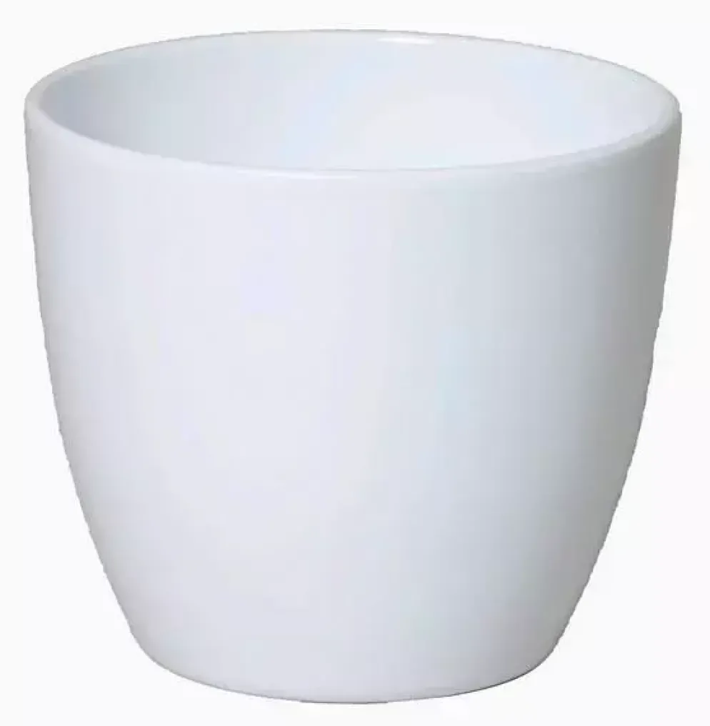 Floran bloempot boule 7,5x6 cm wit