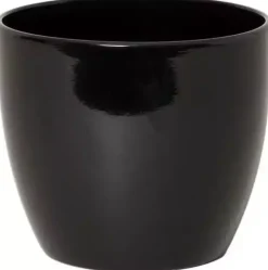Floran bloempot boule 12x9,8 cm zwart