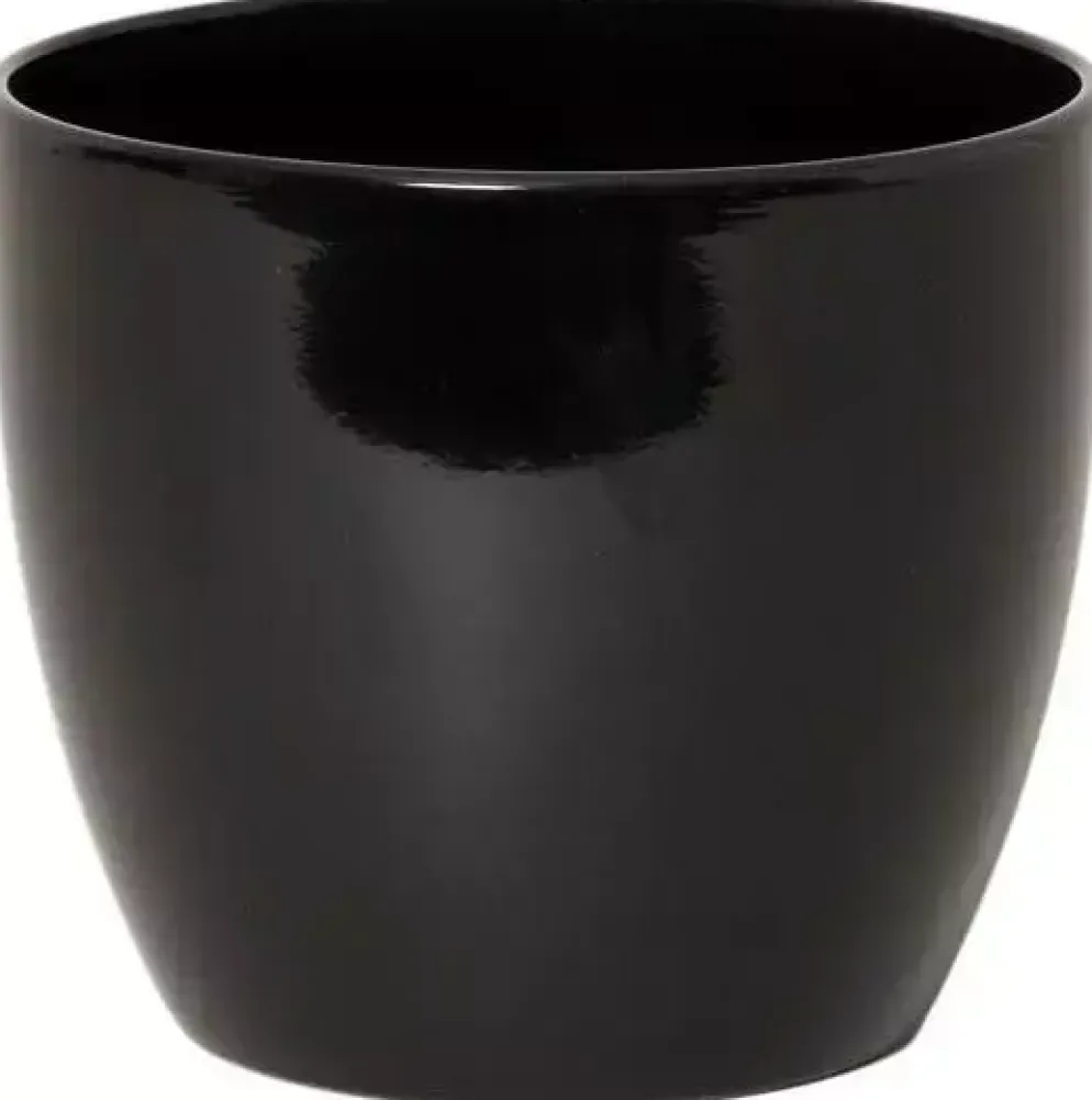 Floran bloempot boule 12x9,8 cm zwart