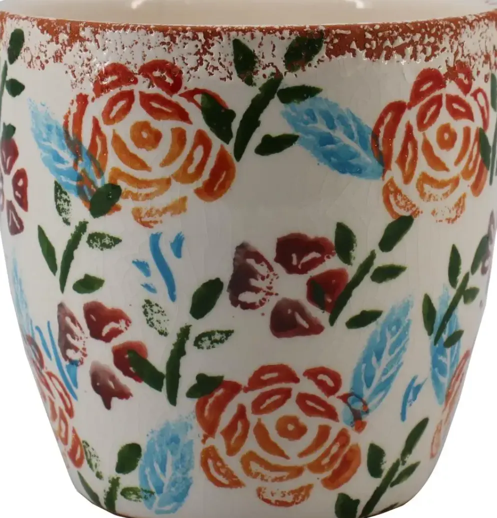 Floran Bloempot Rosa 18x17cm Wit