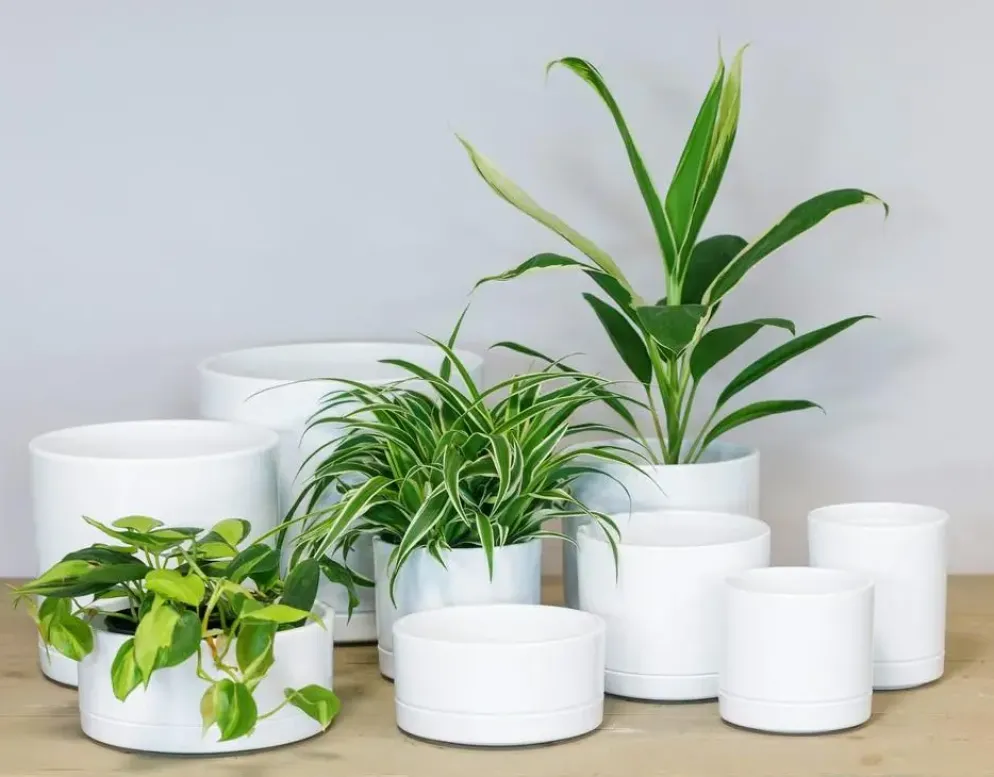 Floran pot lynn d23h22cm wit