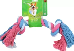 Floss-toy blauw/roze/wit, large.