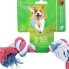 Floss-toy blauw/roze/wit, mini.