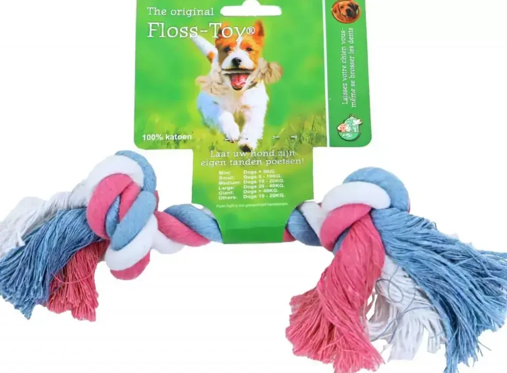 Floss-toy blauw/roze/wit, small.