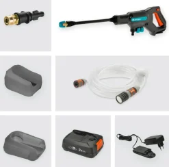 Gardena accu medium drukreiniger AquaClean kant-en-klare set