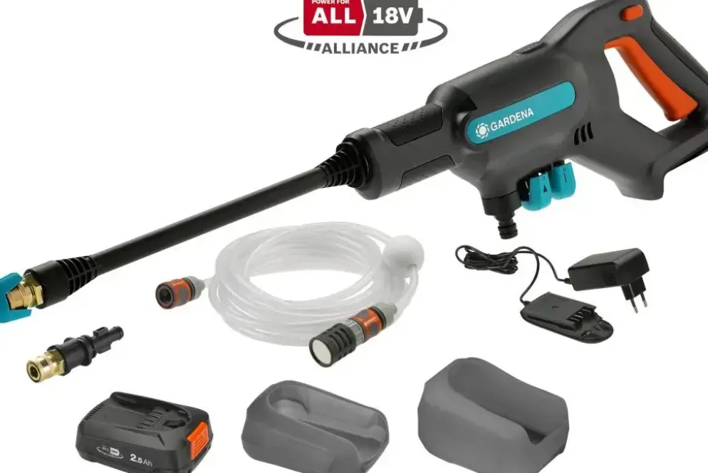 Gardena accu medium drukreiniger AquaClean kant-en-klare set