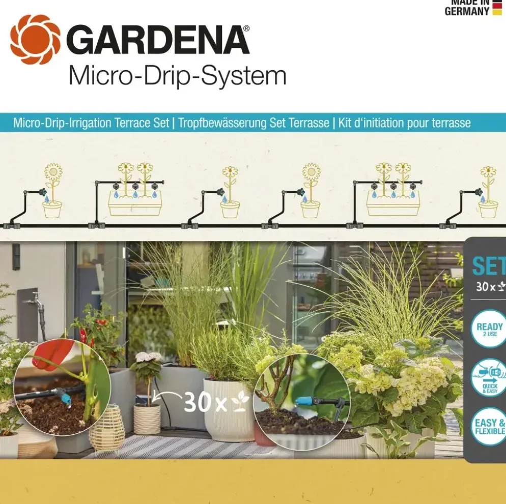 Gardena Micro-Drip-Bewatering Terras Set (30 planten)