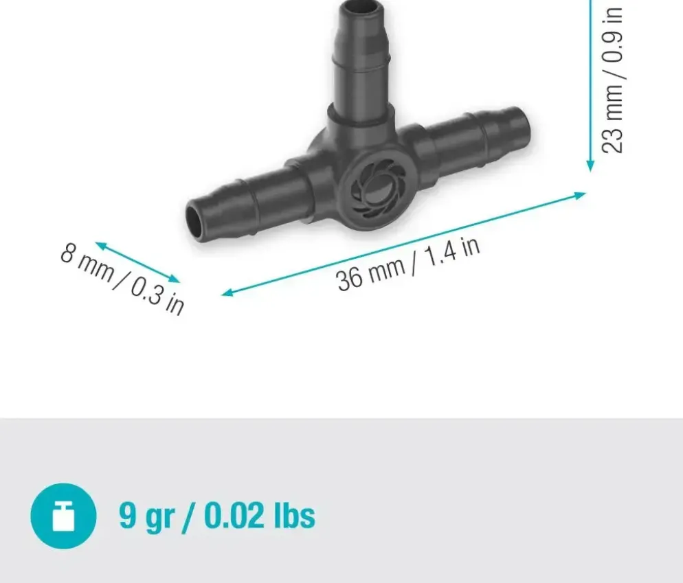 Gardena Micro Drip Systeem T-stuk 4,6 mm (3/16")