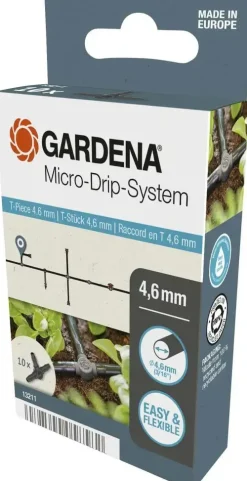 Gardena Micro Drip Systeem T-stuk 4,6 mm (3/16