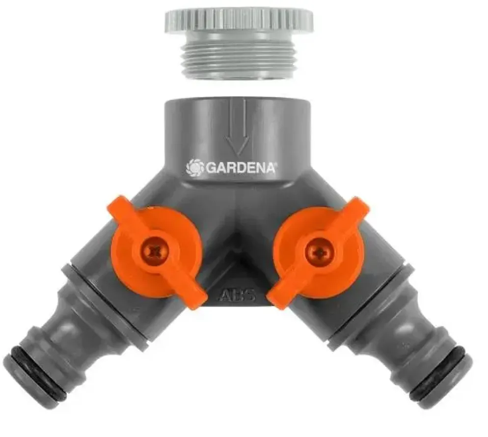 Gardena 2-weg ventiel 26,5 mm (g 3/4") / 21 mm (g 1/2")