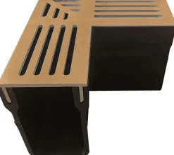 Gardenlux Garden Drain Hoekstuk Cortenstaal 15x6,5x10 cm