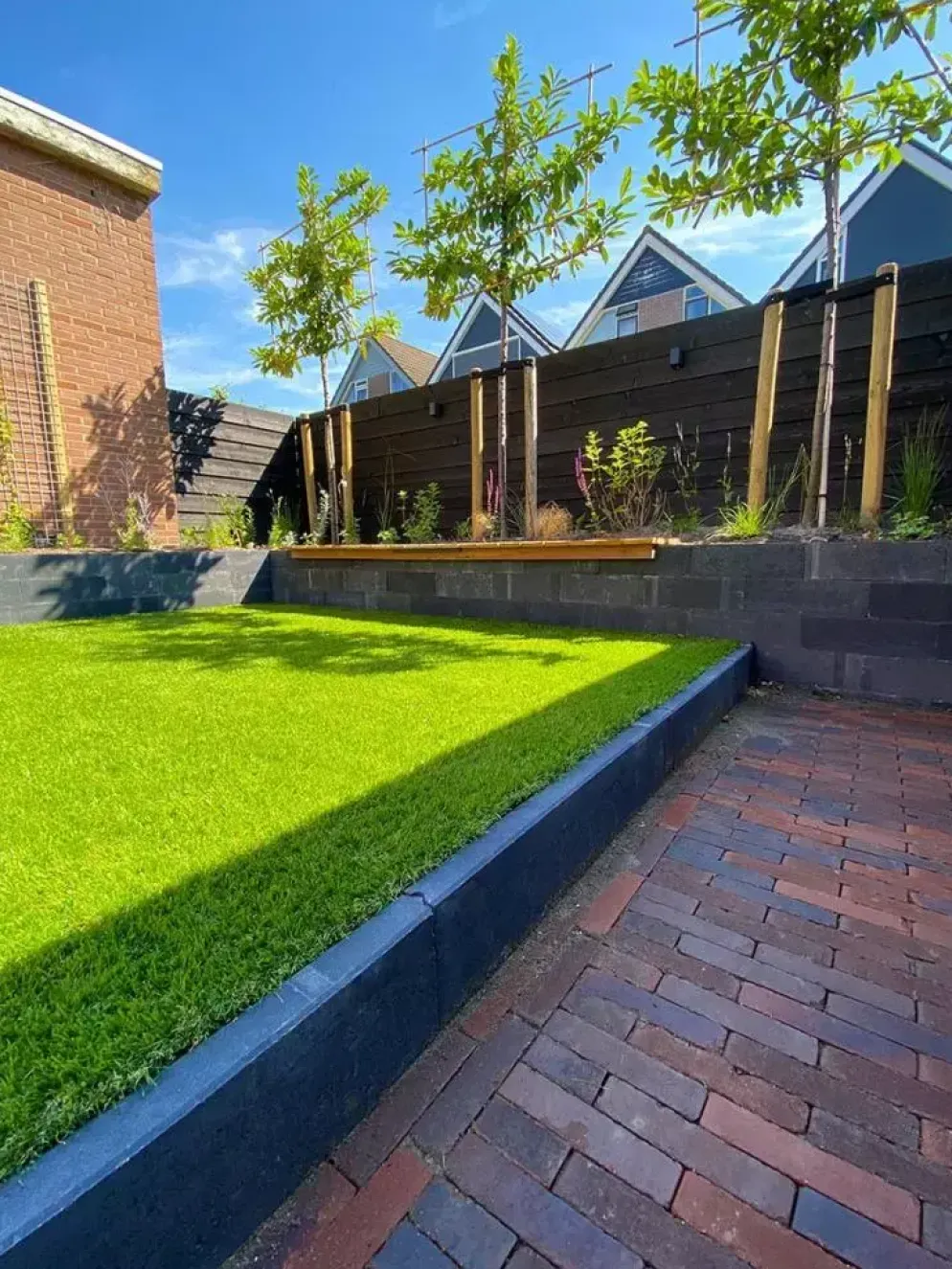 Gardenlux Palissade Block Zwart 60x15x15 cm