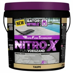 Gator nitro x fijn taupe voegmortel 12,5 kg emmer