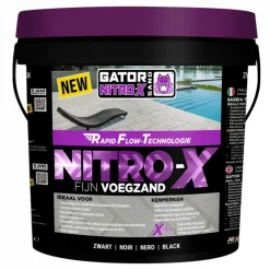 Gator nitro x fijn zwart voegmortel 12,5 kg emmer