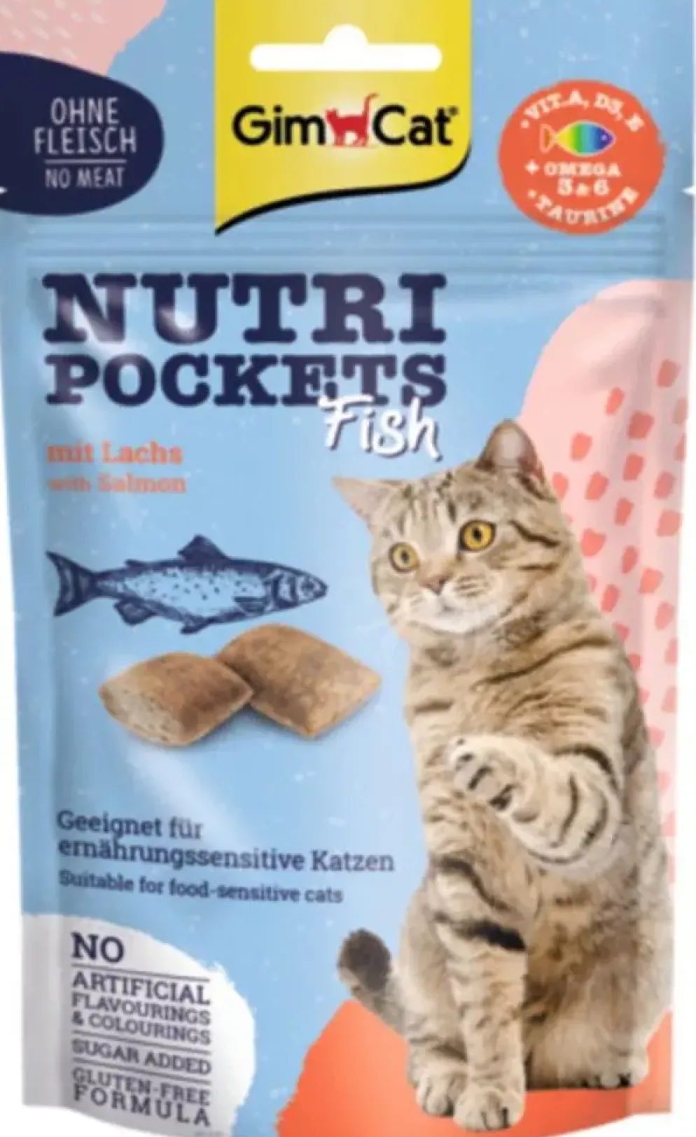 Gimcat Nutri Pockets – Zalm 60 g