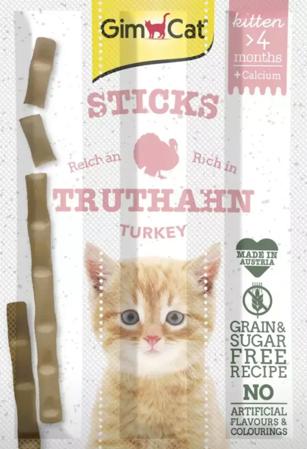 Gimcat Sticks voor kittens kalkoen 3st