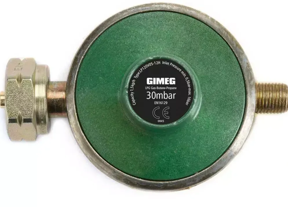 Gimeg gasdrukregelaar Universeel 30 mbar Kombi X 1/4 inch links