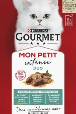 Gourmet Mon Petit Kattenvoer Nat – Vis & Vlees 6 × 50 g