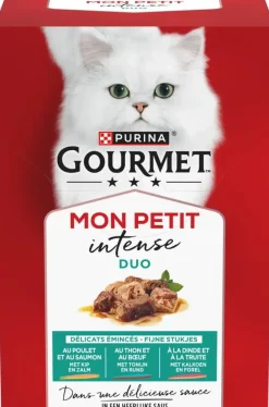 Gourmet Mon Petit Kattenvoer Nat – Vis & Vlees 6 × 50 g