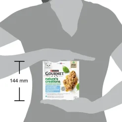 GOURMET Nature's Creations Mini Filets Rijk aan Zeevis, Tonijn kattenvoer 8x85g