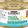 GOURMET Nature's Creations Mousse met een Hart van Saus, Rijk aan Kabeljauw met pastinaak, nat kattenvoer, 85g