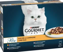 Gourmet Perle Land Duo Kip, Kalf & Kalkoen kattenvoer