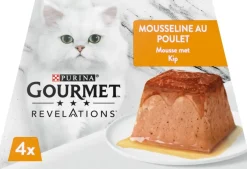 GOURMET™ Revelations™ Mousse met Kip en overgoten met saus kattenvoer 4x57g