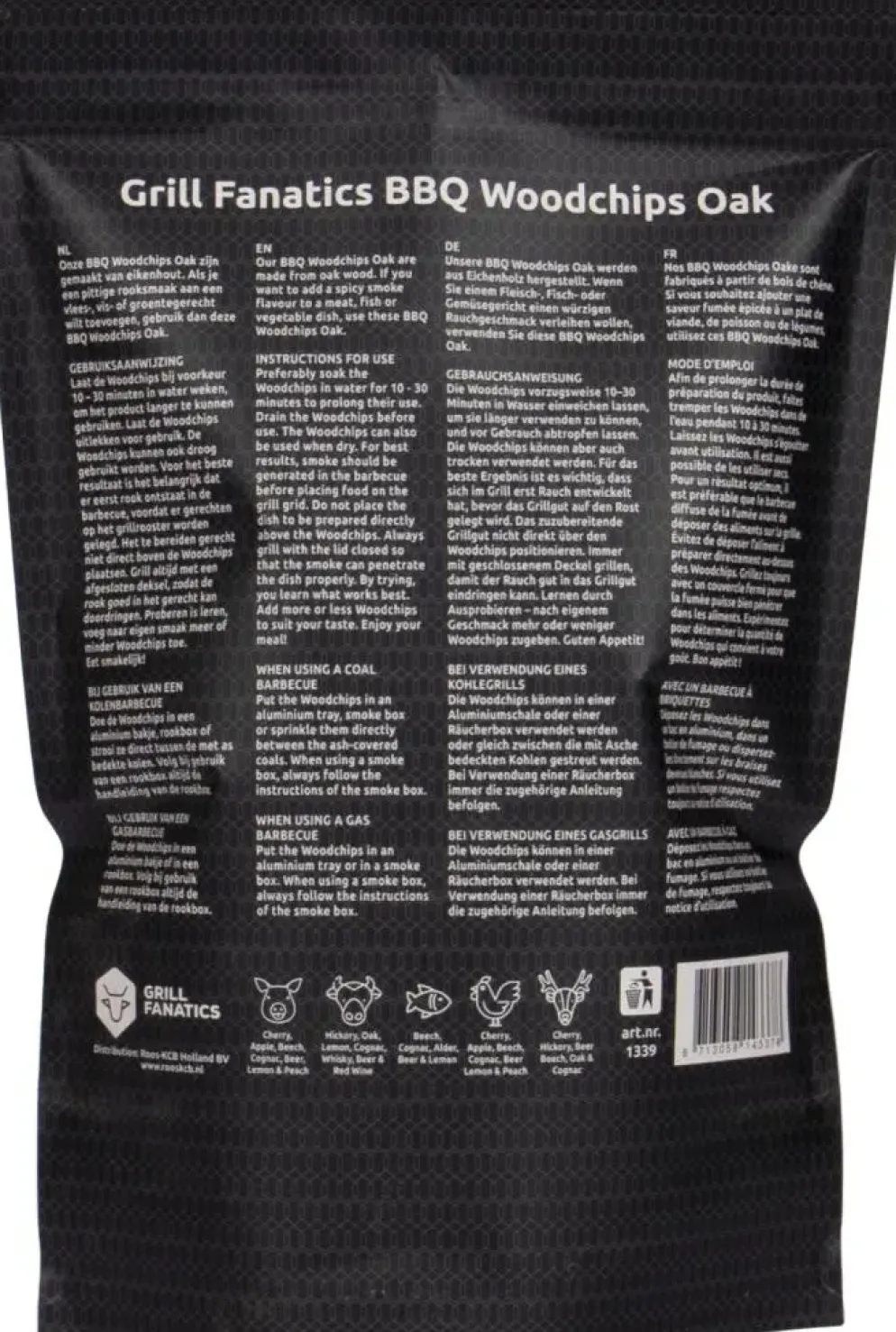 Grill Fanatics barbecue rooksnippers eiken 500 gram