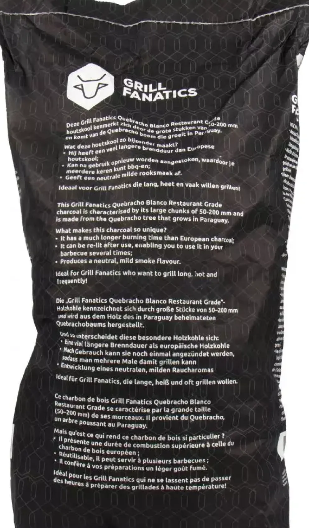 Grill Fanatics white quebracho houtskool 10 kg