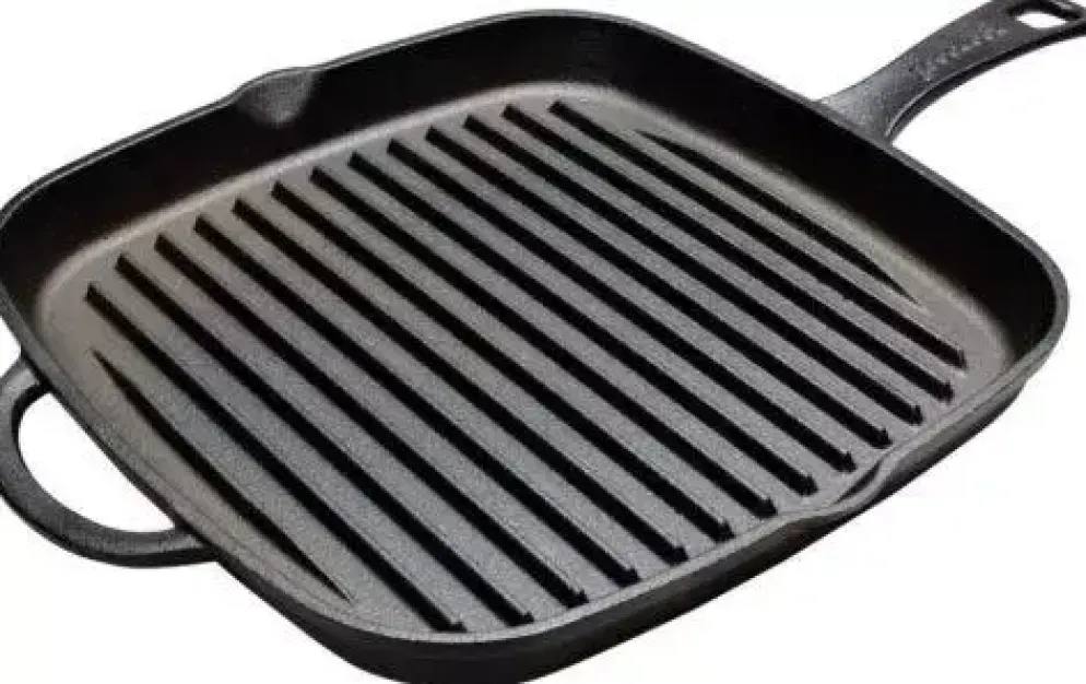 Grillpan vierkant 26cm gietijzer