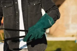 Gusta BBQ handschoenen suède groen set 2 stuks