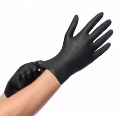 Handschoenen nitril zwart maat L 100st